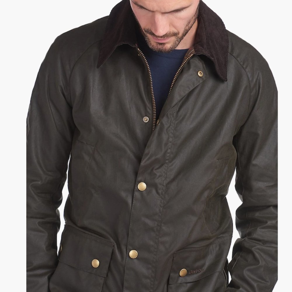 Barbour Ashby Waxed Jacket - M - Olive